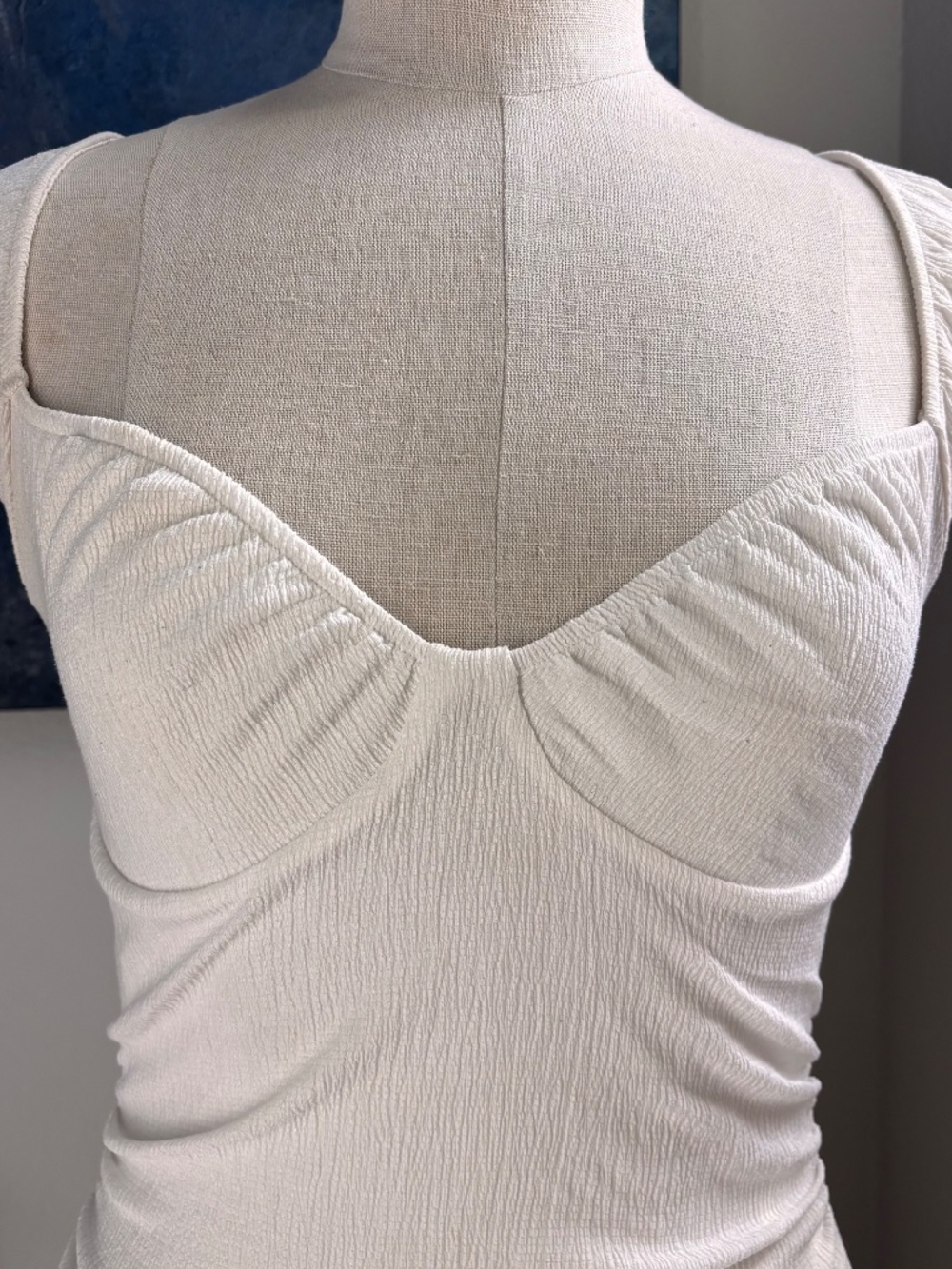 Bershka Women's Milkmaid Midi Dress in Ecru - Picture 2 of 13